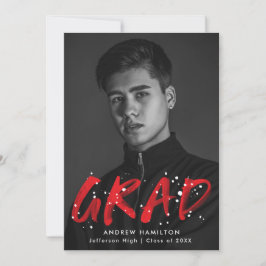 Invitación Partido moderno de graduación de fotos de pintura 