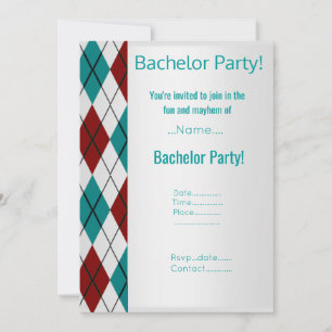 INVITACIÓN PARTIDO MODERNO DE SILVER RED AQUA BACHELOR