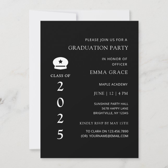Invitación Partido Moderno Mínimo de Graduación de Oficiales  (Anverso)