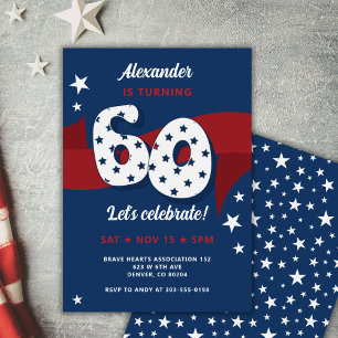 Invitación Partido Patriótico 60 por el Cumpleaños Estrellas