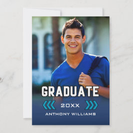 Invitación Partido personalizado de Graduación de Foto