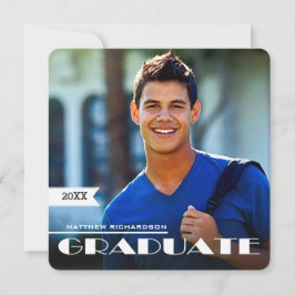 Invitación Partido personalizado de Graduación de Foto