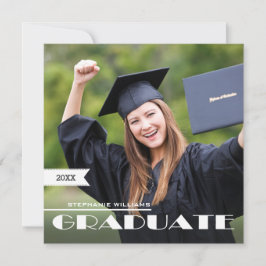 Invitación Partido personalizado de Graduación de Foto