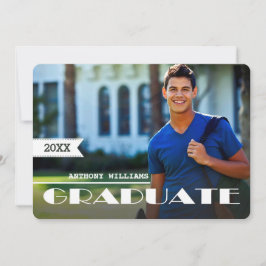 Invitación Partido personalizado de Graduación de Foto