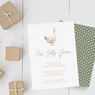 Invitación Partido por el primer cumpleaños de Silly Goose mi