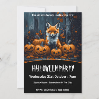 Invitación Partido Red Fox Halloween