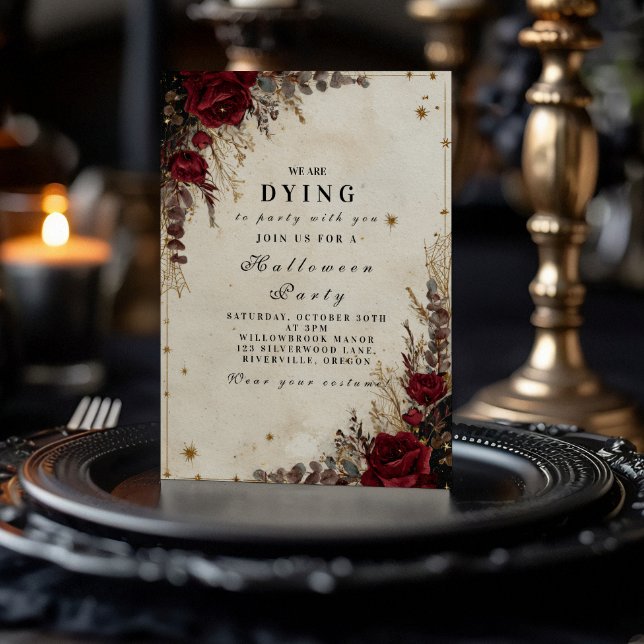 Invitación Partido Rosa Gótico Halloween (Subido por el creador)