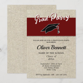 Invitación Partido Rústico de Graduación de Graduación de Gra