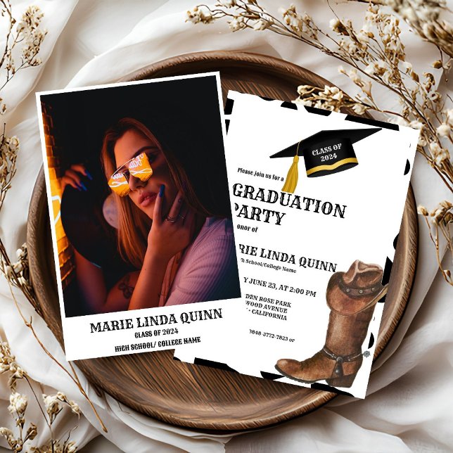 Invitación Partido Rústico de Graduación de Vaqueros Occident (Subido por el creador)