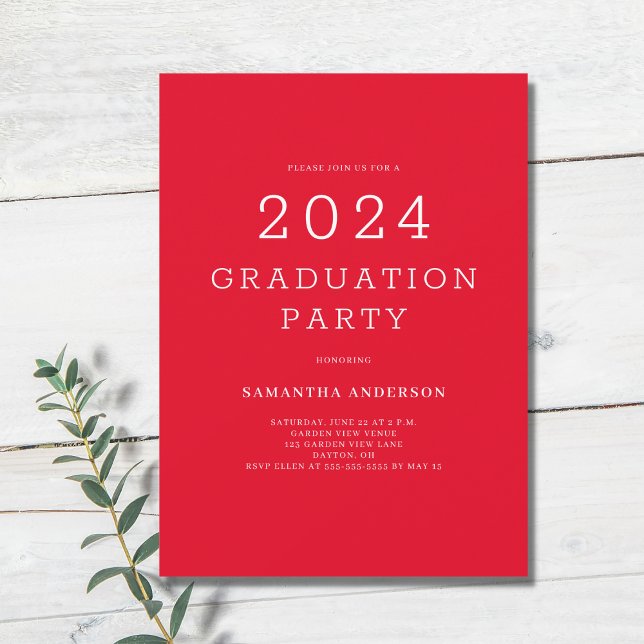 Invitación Partido Simple de Graduación Roja (Subido por el creador)