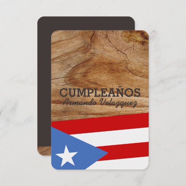 Invitación Partido temático de Puerto Rico (Anverso / Reverso)