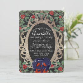 Invitación Partido temático del cuento de hadas blancas de ni