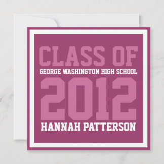 Invitación Partido Uniforme de Graduación Berry de Chica Depo