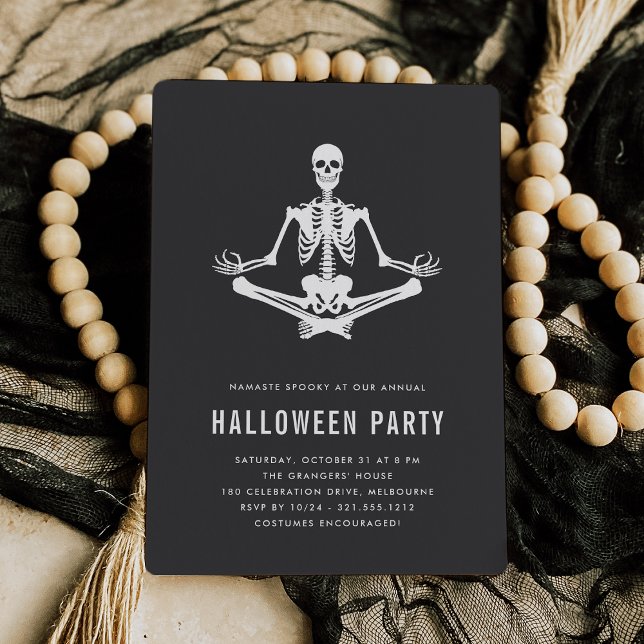 Invitación Partido Zen Skeleton Halloween (Subido por el creador)