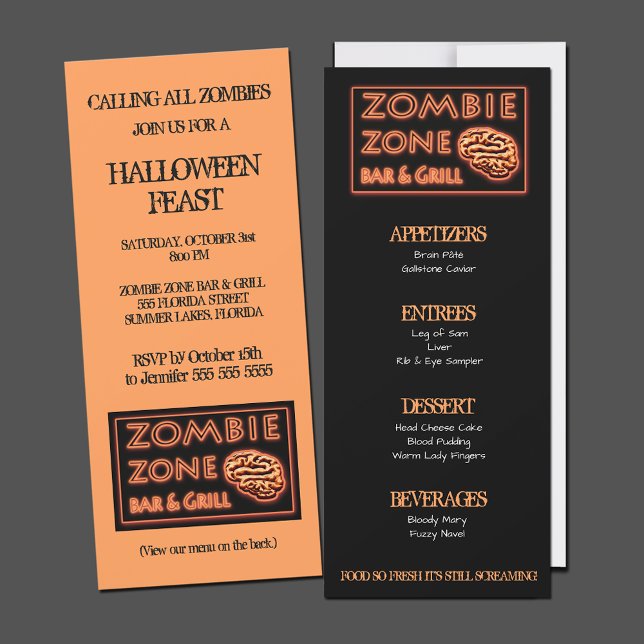 Invitación Partido Zombie Zone Halloween (Subido por el creador)