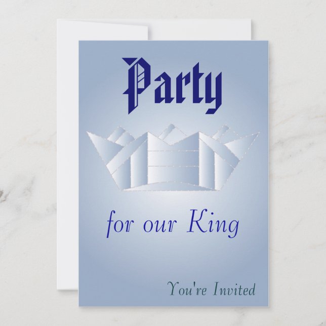 Invitación Party For Our King (Anverso)