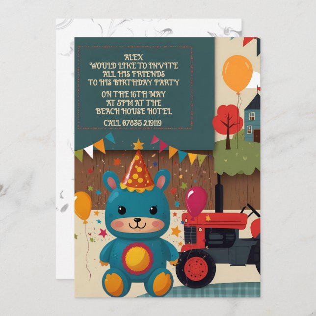 Invitación Party invites (Anverso / Reverso)