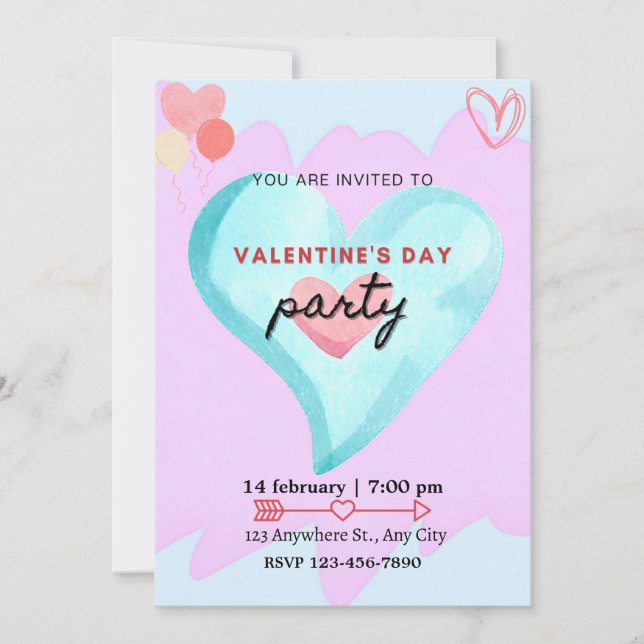 INVITACIÓN PARTY OF LOVE AND FRIENDSHIP  (Anverso)