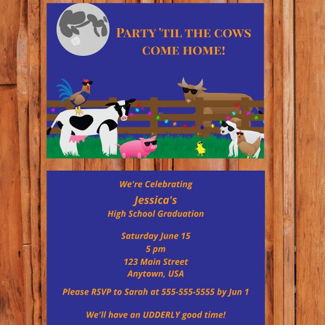 Invitación Party ’Til the Cows Come Home (Subido por el creador)