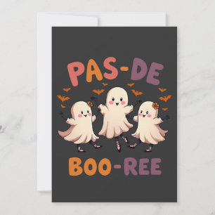 Invitación Pas de boo-ree Spooky Halloween Ballet Danza Fanta