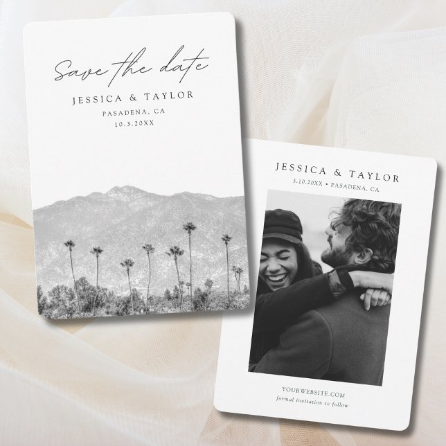 Invitación Pasadena Salva a la Boda de la fecha en Los Ángele (Pasadena Wedding Save the Date)