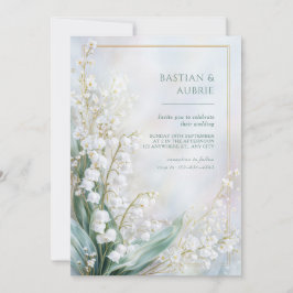 Invitación Pasado Etéreo Lirio Valle Dorado Marco Boda