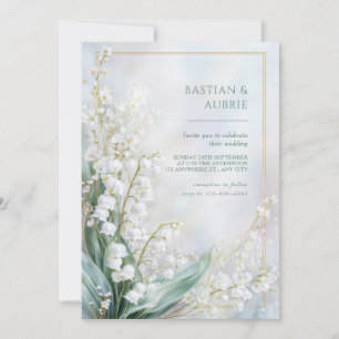 Invitación Pasado Etéreo Lirio Valle Dorado Marco Boda