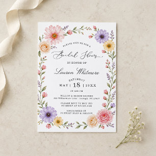 Invitación Pasado Romántico Floral Marco de Jardín para Despe