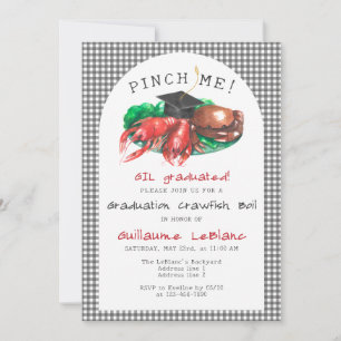 Invitación ¡Pásame! Graduación divertida de cebada de marisco
