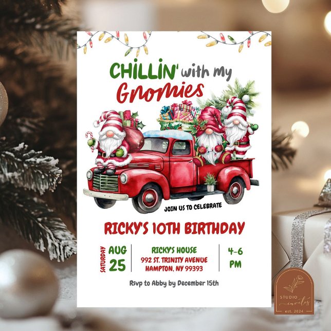 Invitación Pasando el rato con Gnomies Navidad Cumpleaños de  (Subido por el creador)