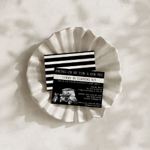 Invitación Pasando por un Par-Tee de Cumpleaños, Tema de Golf