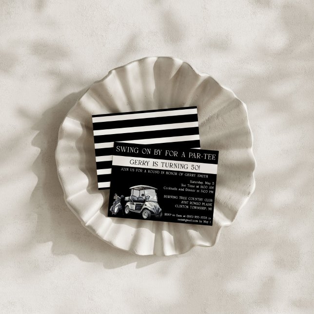 Invitación Pasando por un Par-Tee de Cumpleaños, Tema de Golf (Subido por el creador)