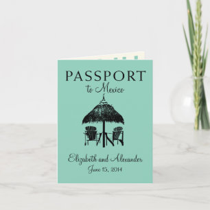 Invitación Pasaporte a la boda en Cancun México