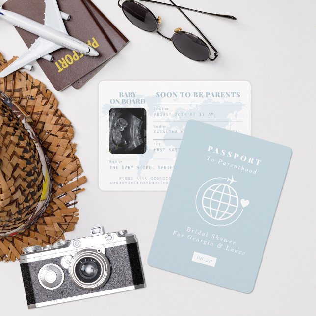 Invitación Pasaporte al tema de viajes de la paternidad Baby  (Subido por el creador)