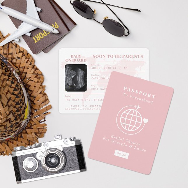 Invitación Pasaporte al tema de viajes de la paternidad Baby  (Subido por el creador)