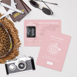Invitación Pasaporte al tema de viajes de la paternidad Baby