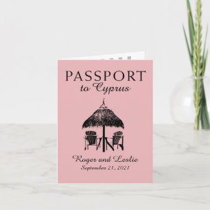 Invitación Pasaporte Boda Paphos de Chipre
