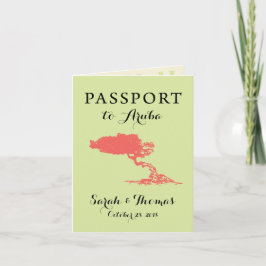 Invitación Pasaporte de Aruba | Guardar la fecha