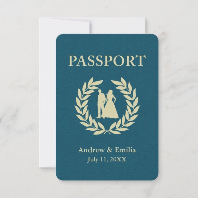 Invitación pasaporte de boda (Anverso)