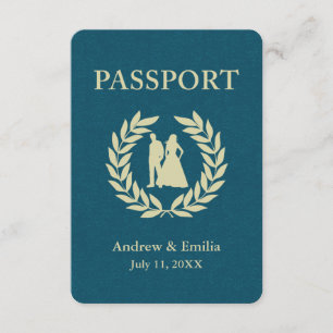 Invitación pasaporte de boda