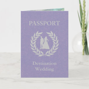 Invitación pasaporte de boda de destino