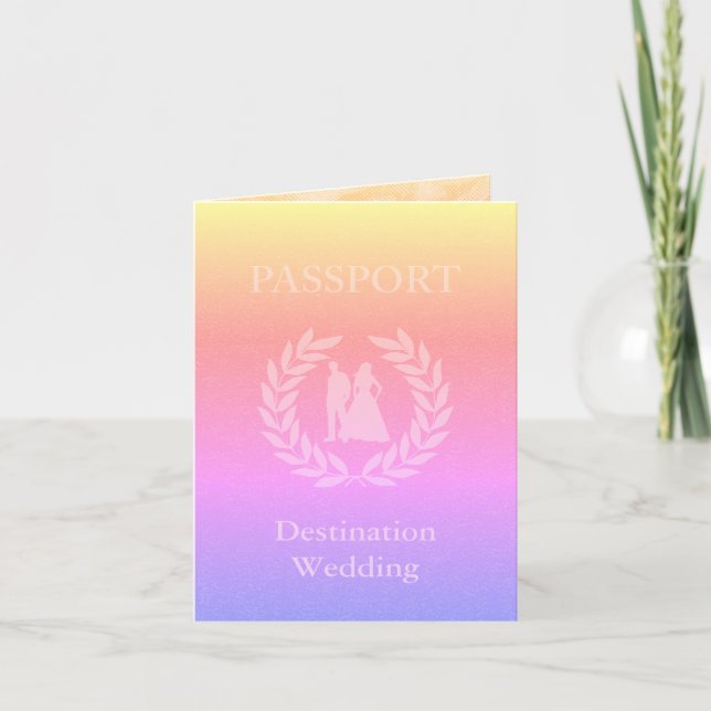 Invitación pasaporte de boda de destino (Anverso)