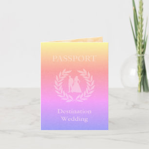 Invitación pasaporte de boda de destino