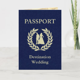 Invitación pasaporte de boda de destino