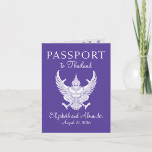 Invitación Pasaporte de Boda Koh Samui Tailandia