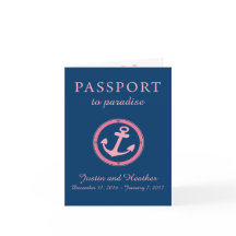 Pasaporte de crucero del Caribe Oriental: rosa y m