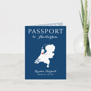Invitación Pasaporte de cumpleaños de los Países Bajos de Ams