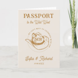 Invitación Pasaporte de destino de Boda occidental ruso