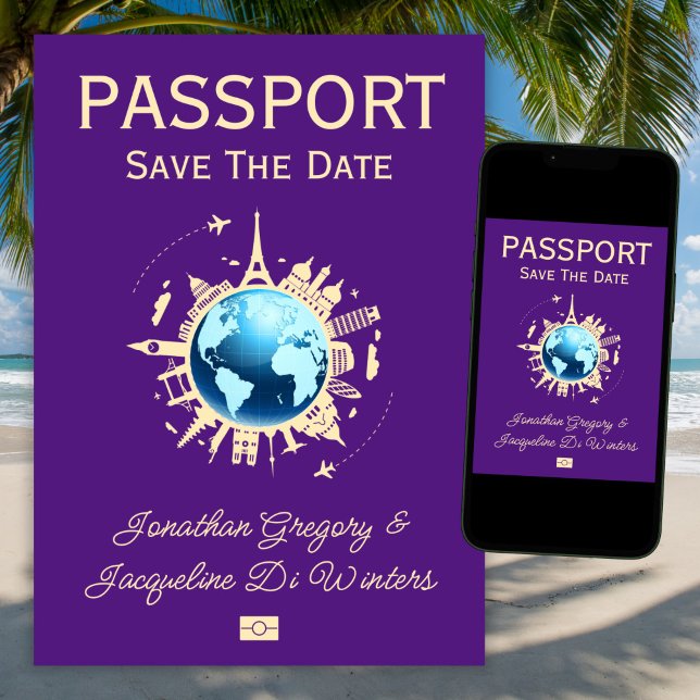Invitación Pasaporte de destino de personalizado Divertido Gu (Subido por el creador)