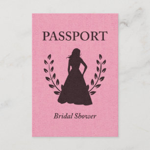 Invitación Pasaporte de ducha de novia